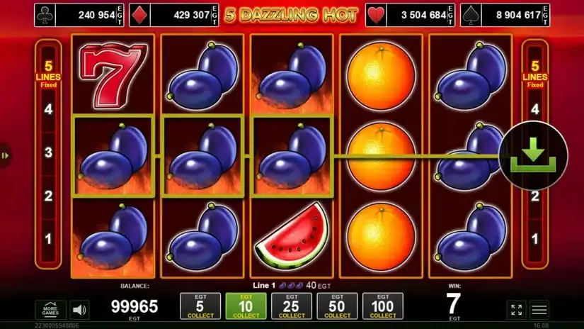 5 Dazzling Hot slot screenshot 2