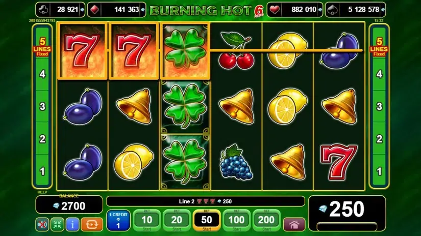 Burning Hot slot screenshot 2