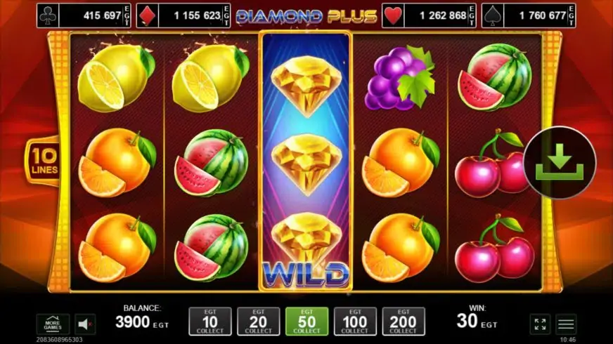 Diamond Plus slot screenshot 4