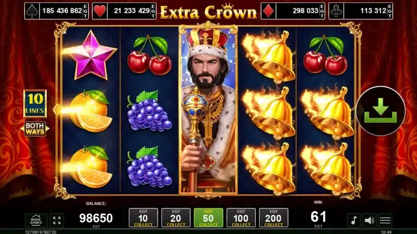 Extra Crown slot screenshot 