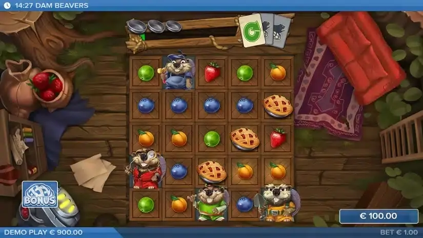Dam Beavers slot screenshot 2