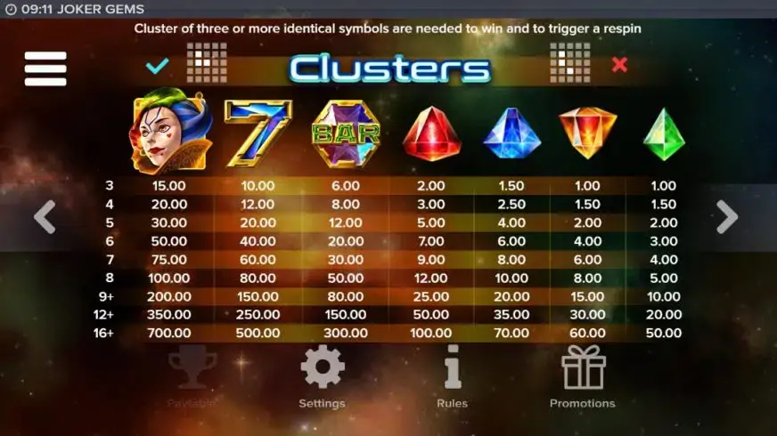 Joker Gems slot screenshot 2