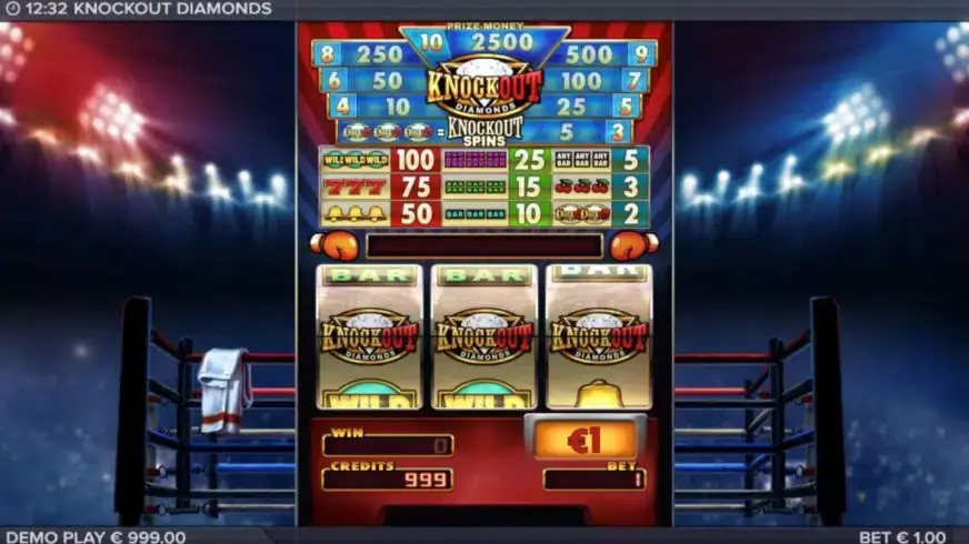 Knockout Diamonds slot screenshot 3