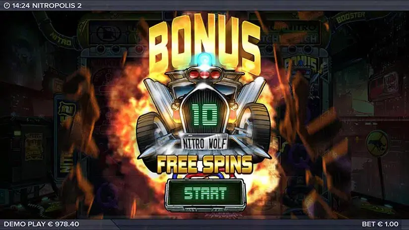 Nitropolis 2 slot screenshot 2