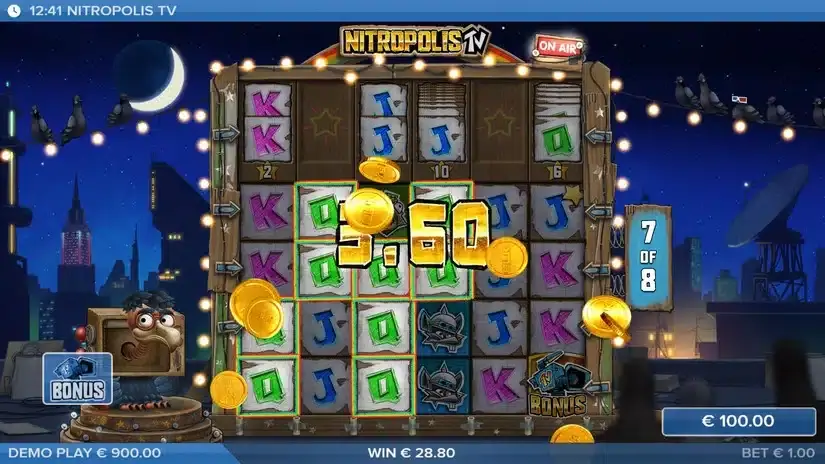 Nitropolis TV slot screenshot 