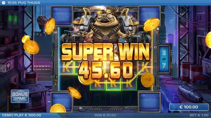 Pug Thugs of Nitropolis slot screenshot 