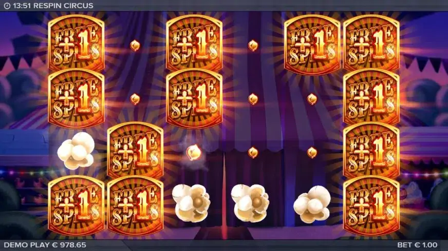 Respin Circus slot screenshot 5