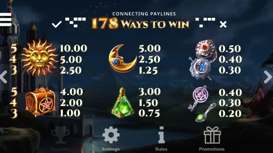 The Wiz slot screenshot 2