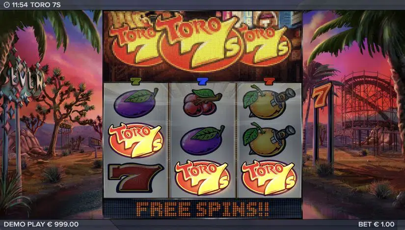 Toro 7s slot screenshot 