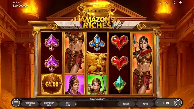 Amazons Riches slot screenshot 
