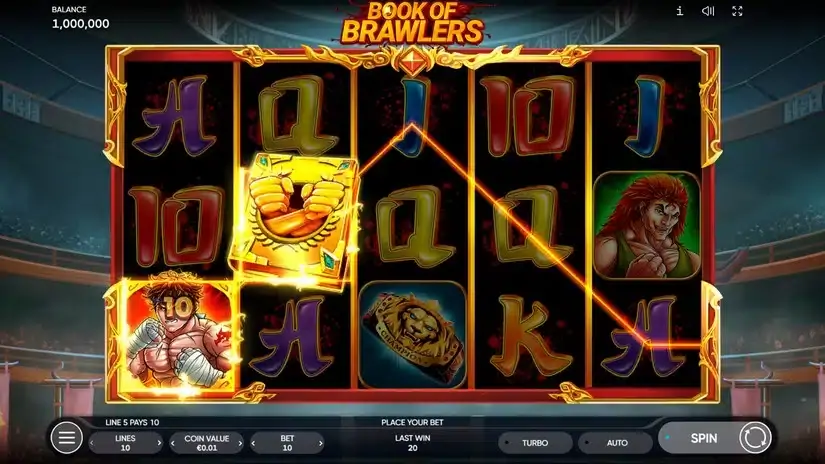 Book of Brawlers slot screenshot 2