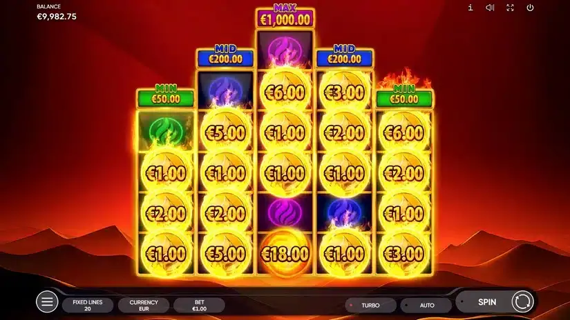 Burning Coins 20 slot screenshot 