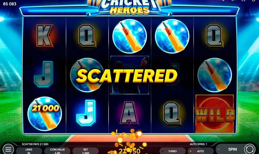 Cricket Heroes slot screenshot 4