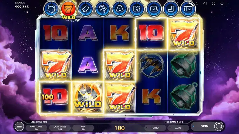 Cyber Wolf slot screenshot 