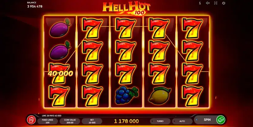 Hell Hot 100 slot screenshot 3