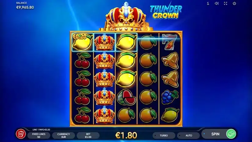 Thunder Crown slot screenshot 4