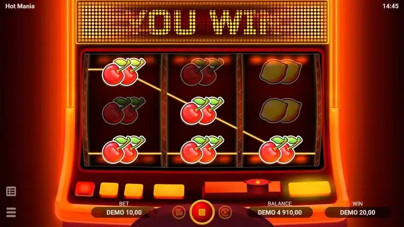 Hot Mania slot screenshot 2