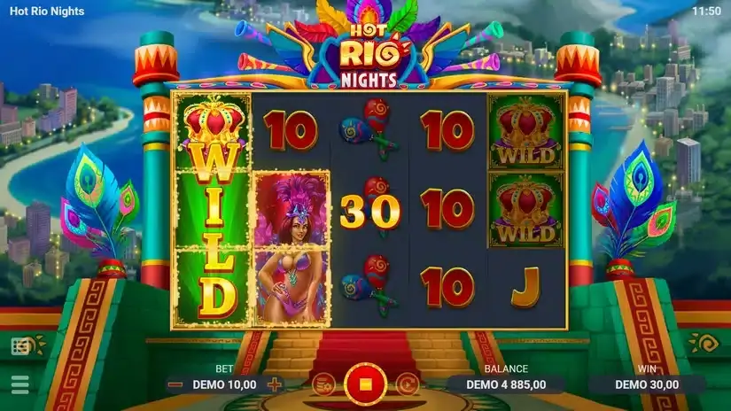Hot Rio Nights slot screenshot 3