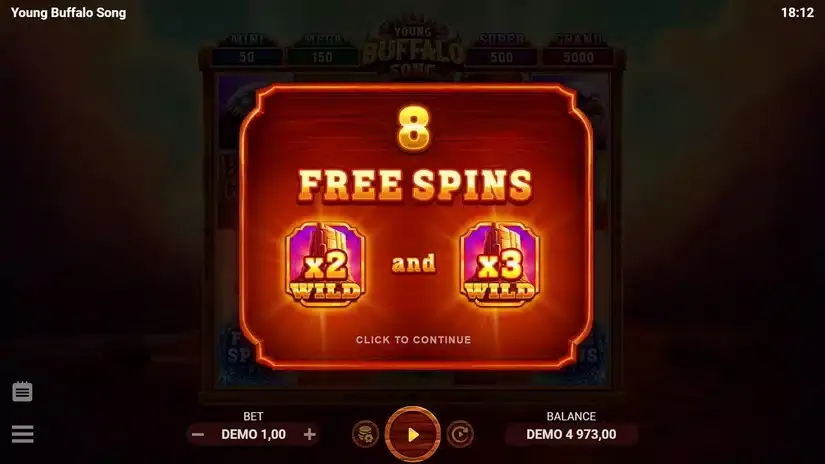 Young Buffalo Song slot screenshot 3