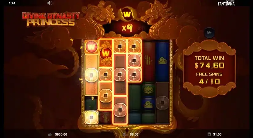 Divine Dynasty Princess slot screenshot 