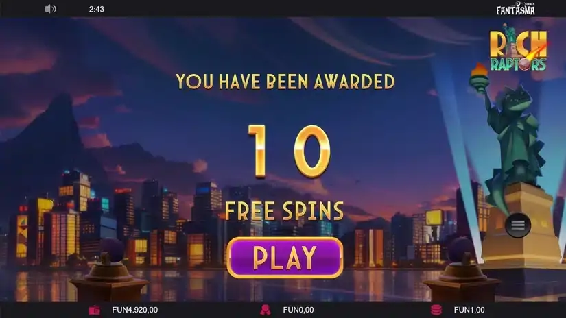 Rich Raptors slot screenshot 2