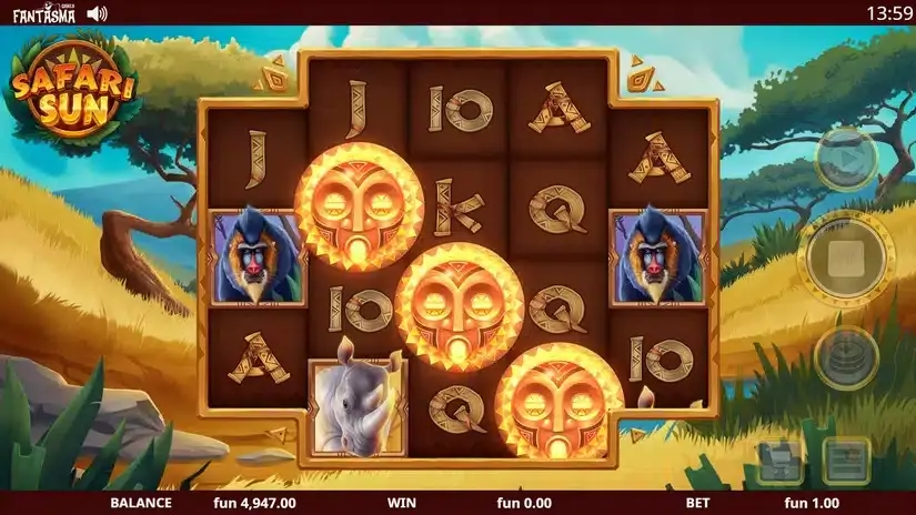 Safari Sun slot screenshot 2