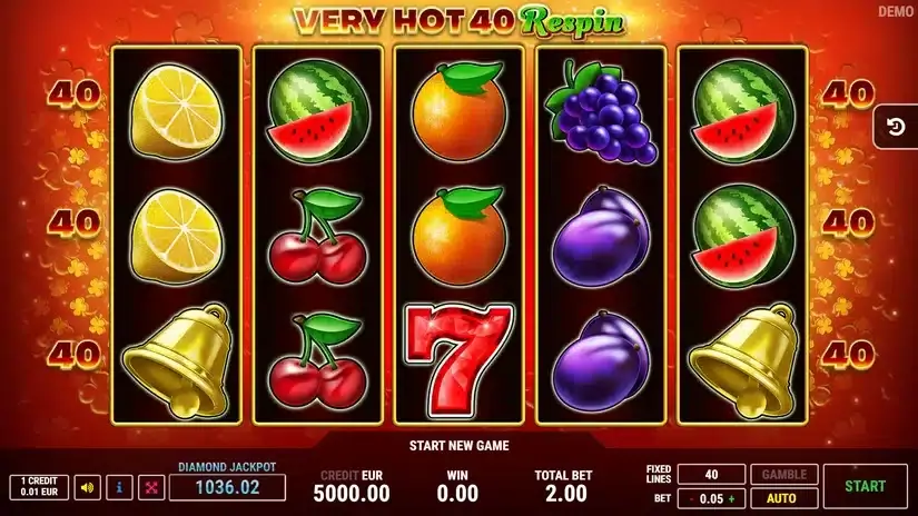 Very Hot 40 Respin slot screenshot 