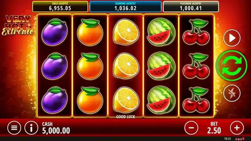 Very Hot 5 Extreme slot screenshot 1