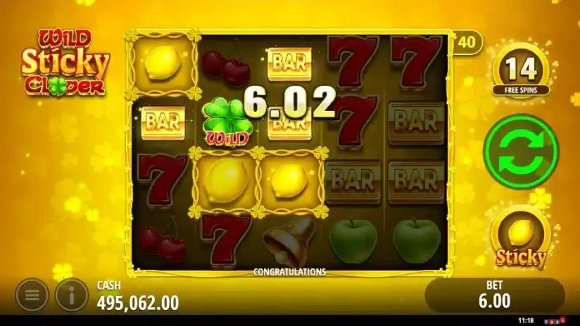 Wild Sticky Clover slot screenshot 2