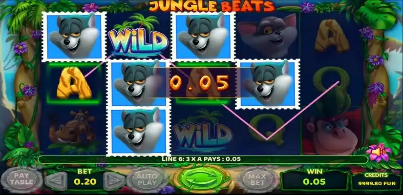 Jungle Beats slot screenshot 2