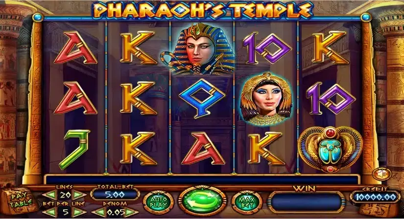 Pharaohs Temple slot screenshot 1