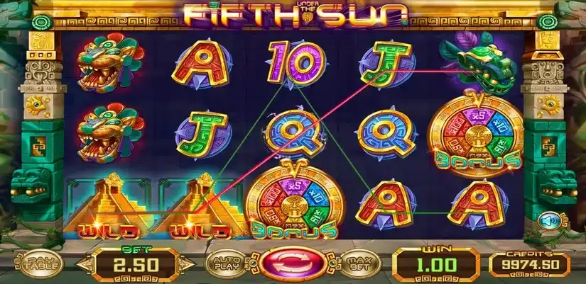 Under the Fifth Sun slot screenshot 2