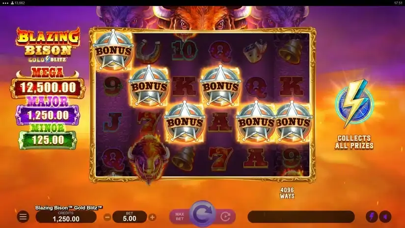 Blazing Bison Gold Blitz slot screenshot 3