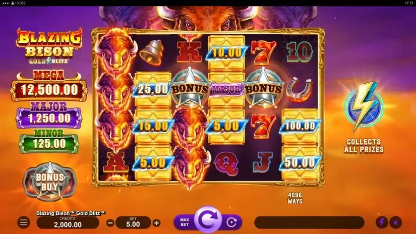 Blazing Bison Gold Blitz slot screenshot