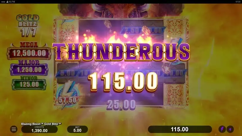 Blazing Bison Gold Blitz slot screenshot