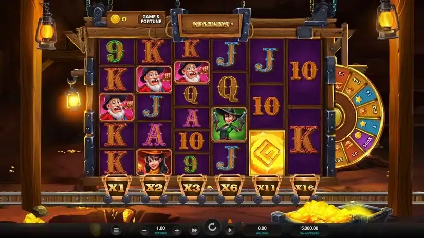Gold Rush Frenzy Megaways slot screenshot 1