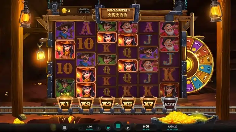 Gold Rush Frenzy Megaways slot screenshot 2