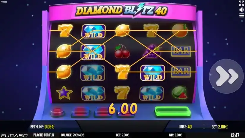 Diamond Blitz 40 slot screenshot