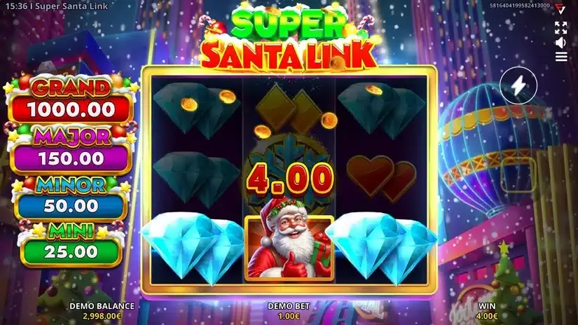 Super Santa Link: Running Wins slot screenshot 2