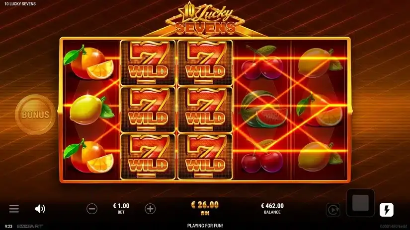 10 Lucky Sevens slot screenshot 