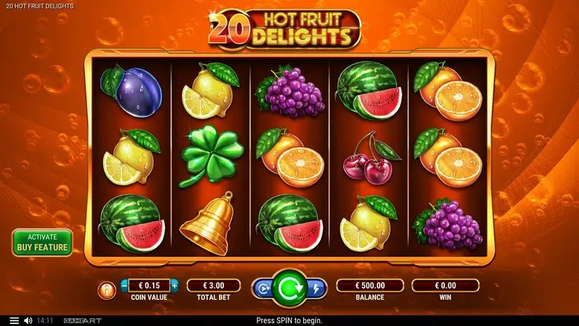 20 Hot Fruit Delights slot screenshot 