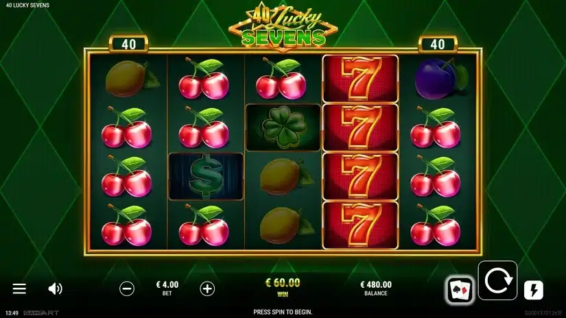 40 Lucky Sevens slot screenshot 5