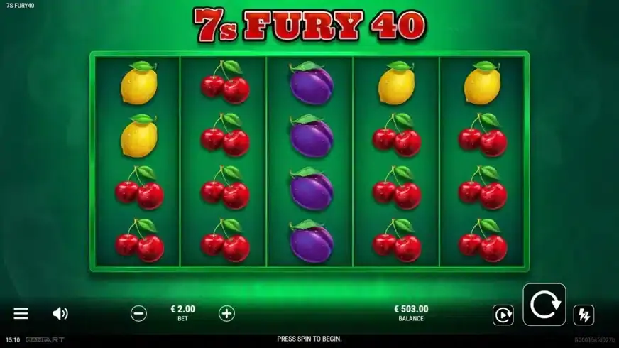 7s Fury 40 slot screenshot 1