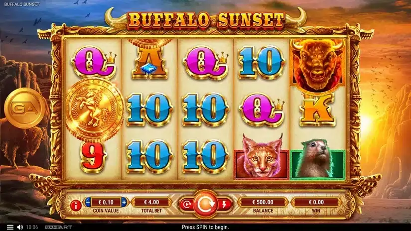 Buffalo Sunset slot screenshot 1