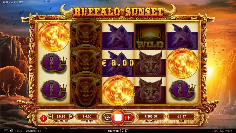 Buffalo Sunset slot screenshot 2