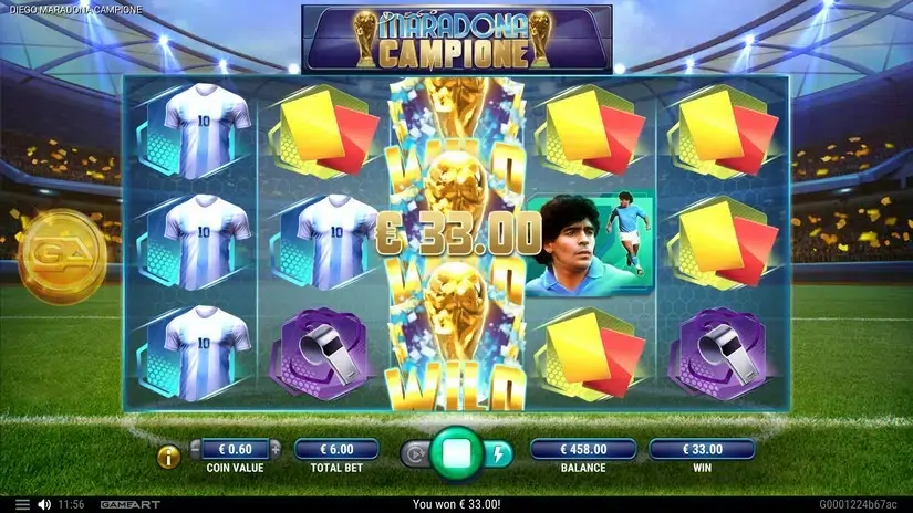 Diego Maradona Campione slot screenshot 2