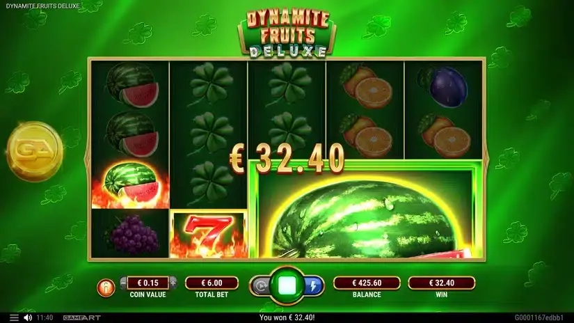 Dynamite Fruits Deluxe slot screenshot 2