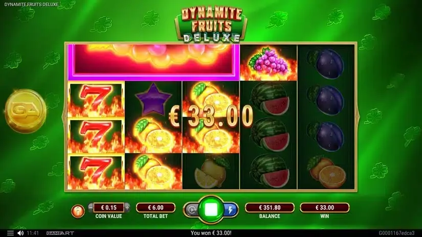 Dynamite Fruits Deluxe slot screenshot 3