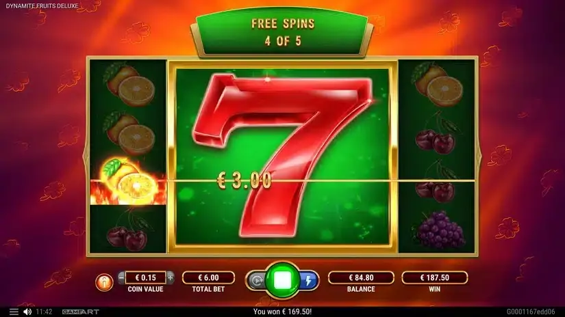 Dynamite Fruits Deluxe slot screenshot 8