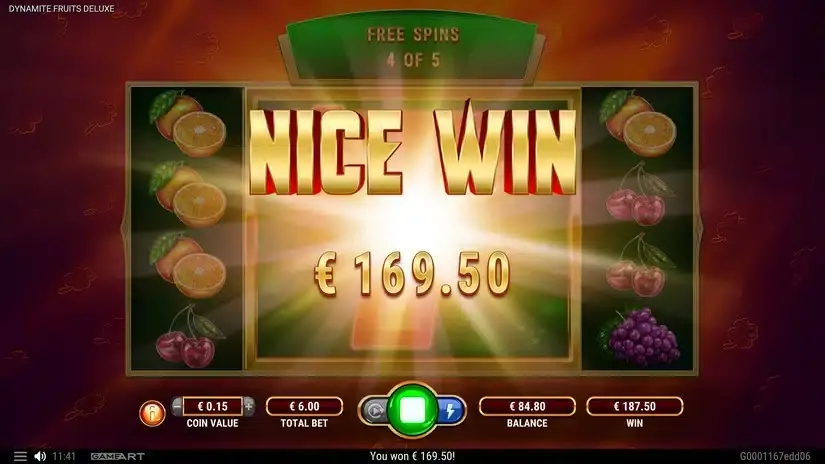 Dynamite Fruits Deluxe slot screenshot 7